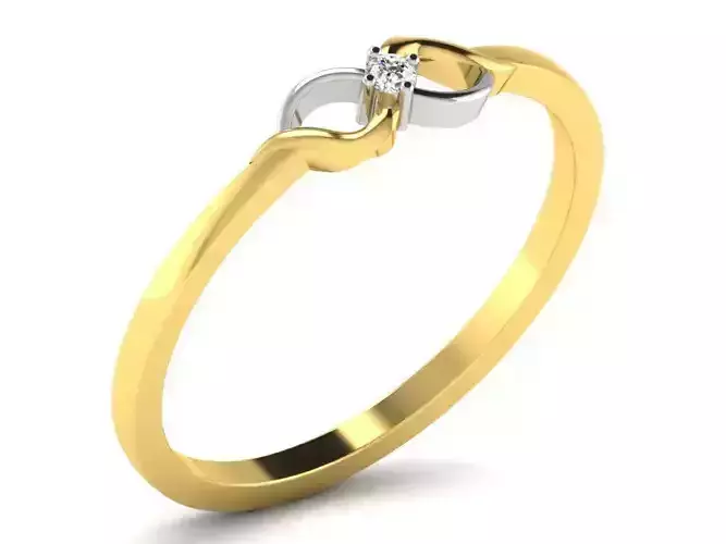 Golden Engagement Ring With Diamonds 49