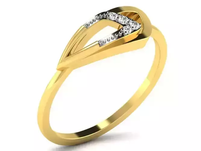 Golden Engagement Ring With Diamonds 51