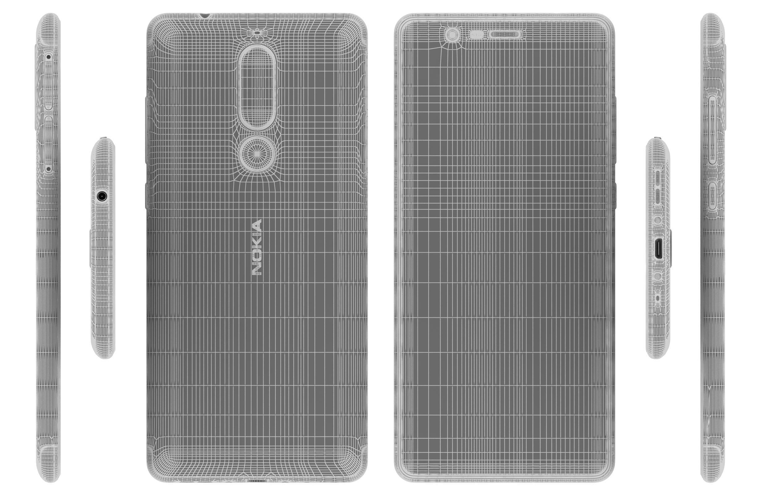 Nokia 5 1 All Colors 3D model_32