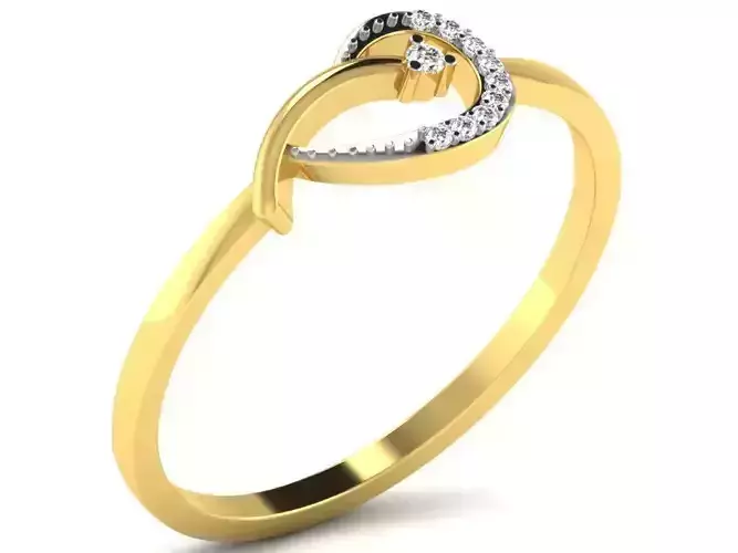 Gold Engagement Ring With Diamonds 1
