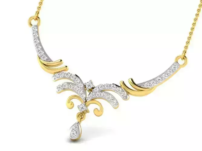 Gold Necklace With Diamonds