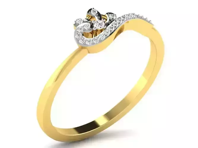Gold Engagement Ring With Diamonds 8