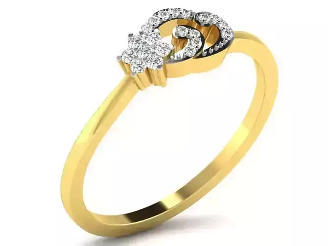 Gold Engagement Ring With Diamonds 9