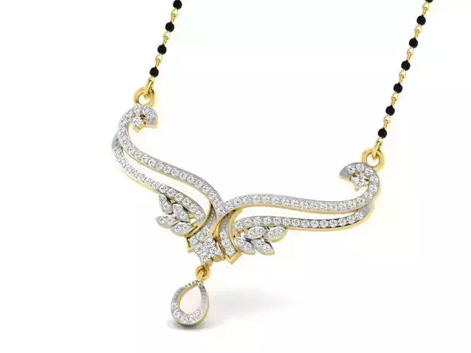 Gold Necklace With Diamonds 4