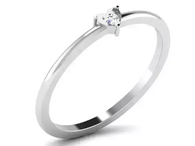 Silver Engagement Ring With Diamonds 36