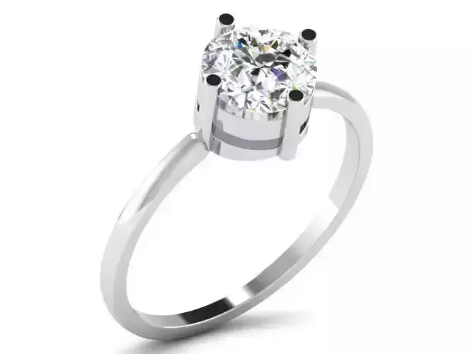 Silver Engagement Ring With Diamonds 37