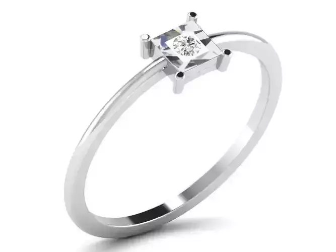 Silver Engagement Ring With Diamonds 38