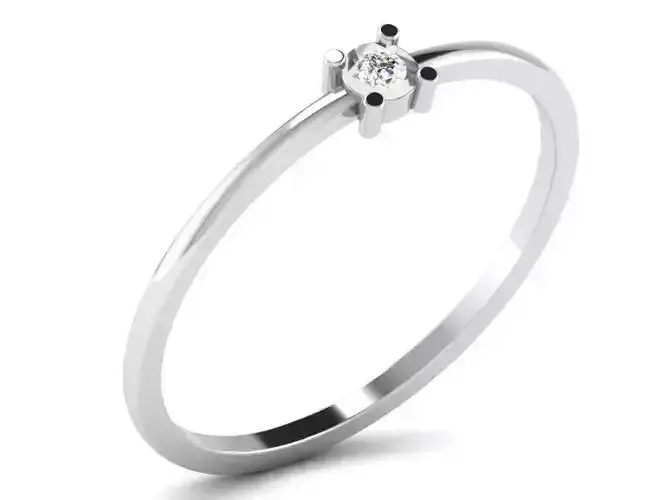 Silver Engagement Ring With Diamonds 41