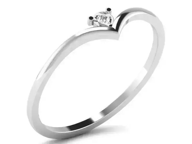 Silver Engagement Ring With Diamonds 46