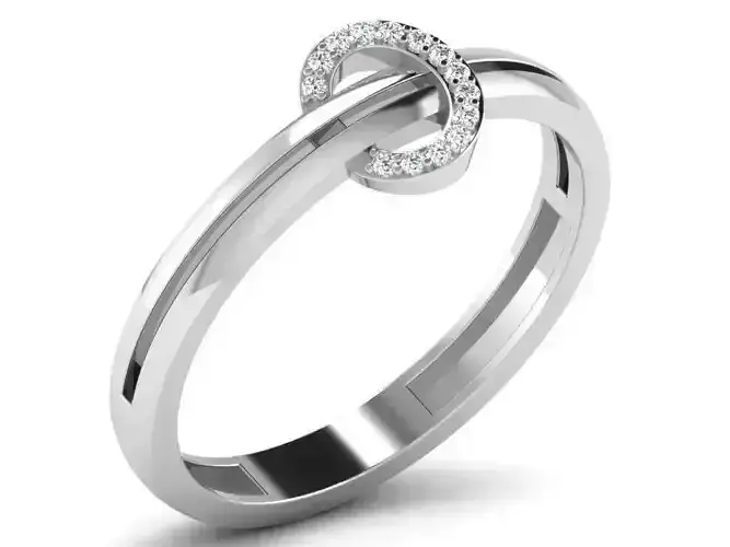 Silver Engagement Ring With Diamonds 47