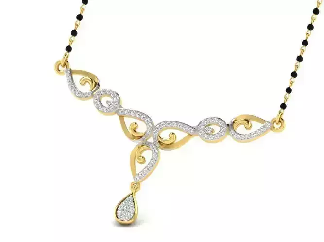 Gold Necklace With Diamonds 5