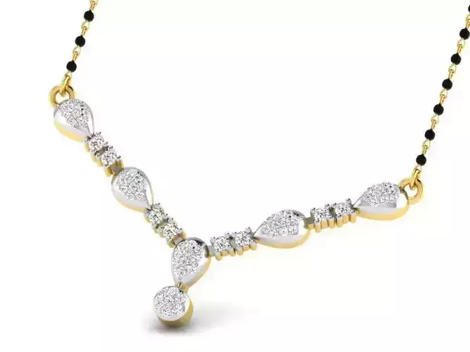 Gold Necklace With Diamonds 6