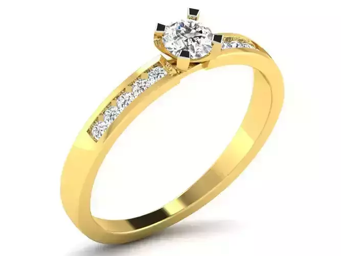 Gold Engagement Ring With Diamonds 28