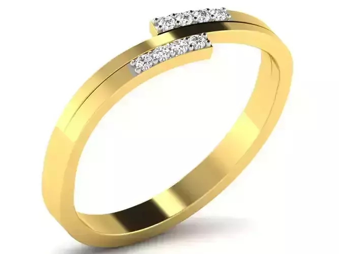 Gold Spiral Ring With Diamonds 4