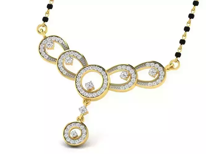 Gold Necklace With Diamonds 7