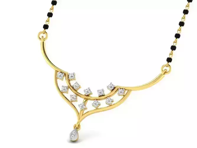 Gold Necklace With Diamonds 11