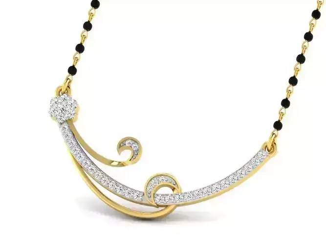 Gold Necklace With Diamonds 12