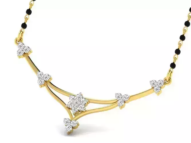 Gold Necklace With Diamonds 13