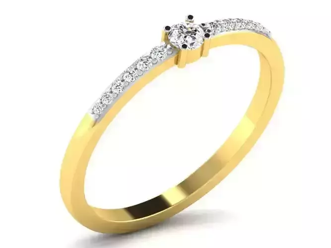 Gold Engagement Ring With Diamonds 42
