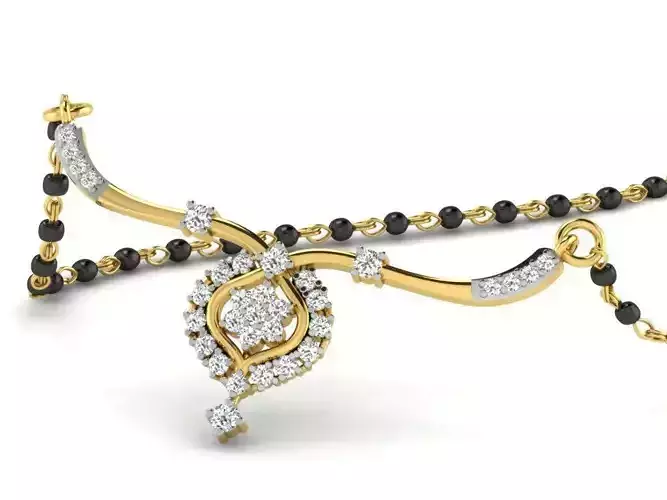 Gold Necklace With Diamonds 17