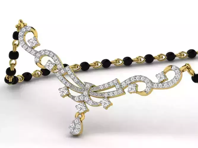 Gold Necklace With Diamonds 19