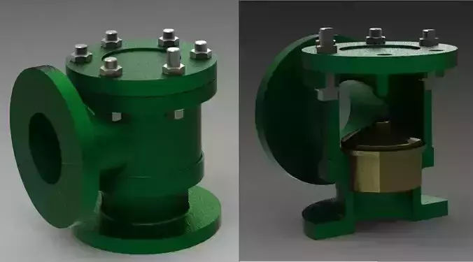 Non return Valve Free 3D model