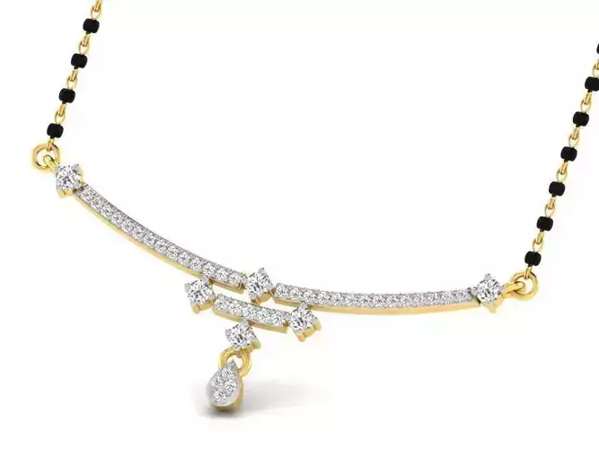 Gold Necklace With Diamonds 22