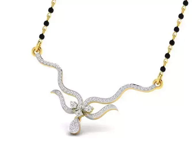 Gold Necklace With Diamonds 23