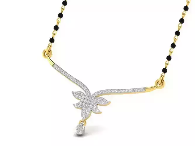 Gold Necklace With Diamonds 24