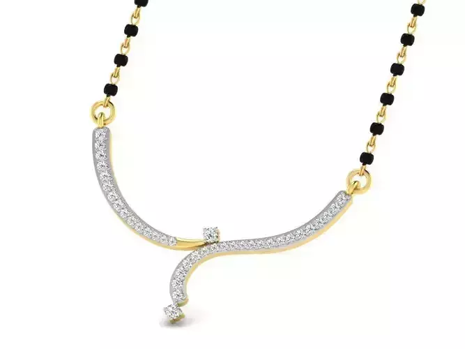 Gold Necklace With Diamonds 25