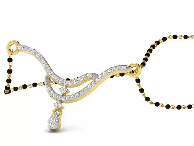 Gold Necklace With Diamonds 26