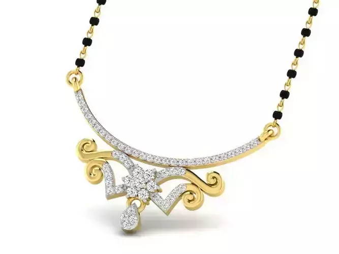 Gold Necklace With Diamonds 33