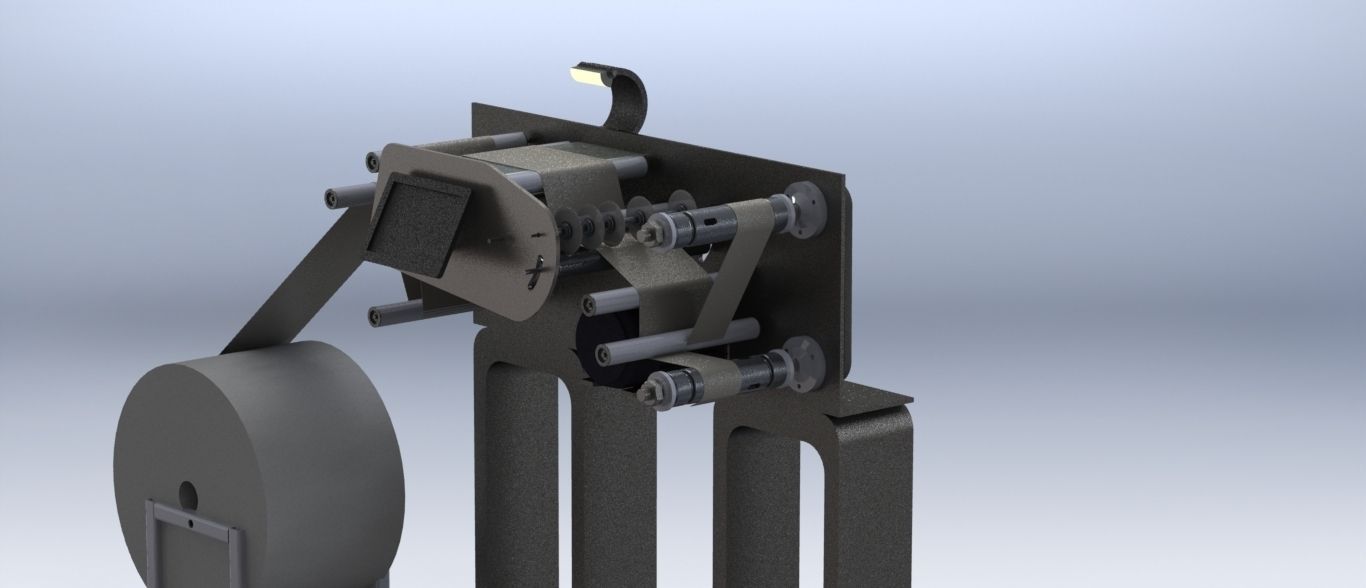 Paper Slitting Machine Free 3D model_5