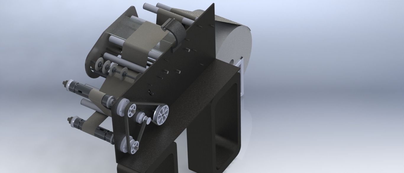 Paper Slitting Machine Free 3D model_8