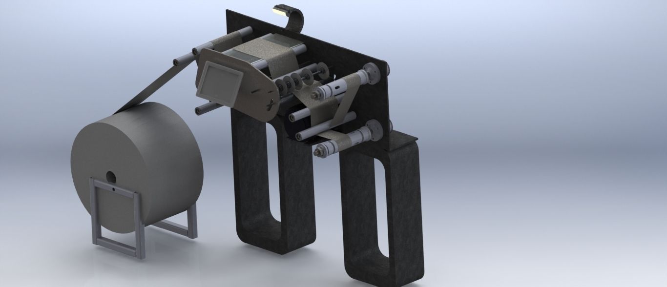 Paper Slitting Machine Free 3D model_7