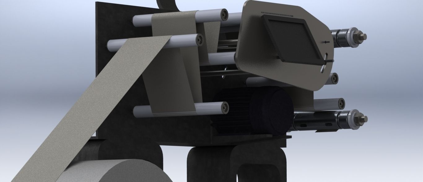 Paper Slitting Machine Free 3D model_4