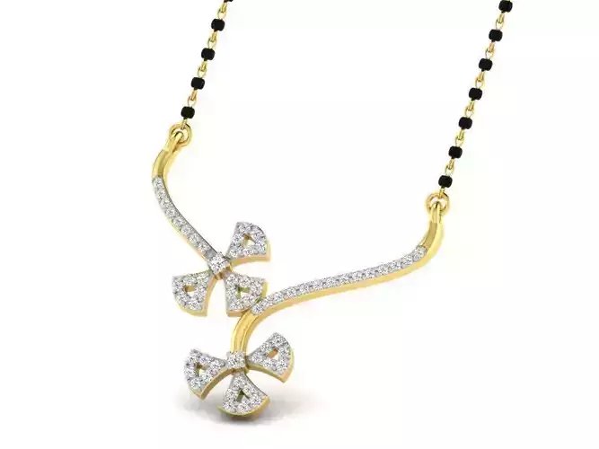 Gold Necklace With Diamonds 34