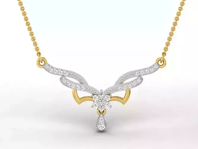 Gold Necklace With Diamonds 37