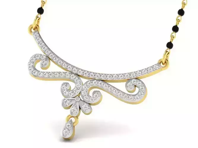 Gold Necklace With Diamonds 38