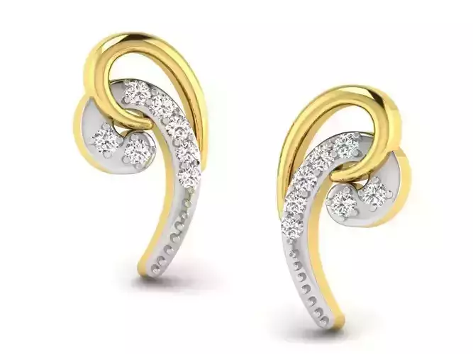 Gold Earrings With Diamonds 5
