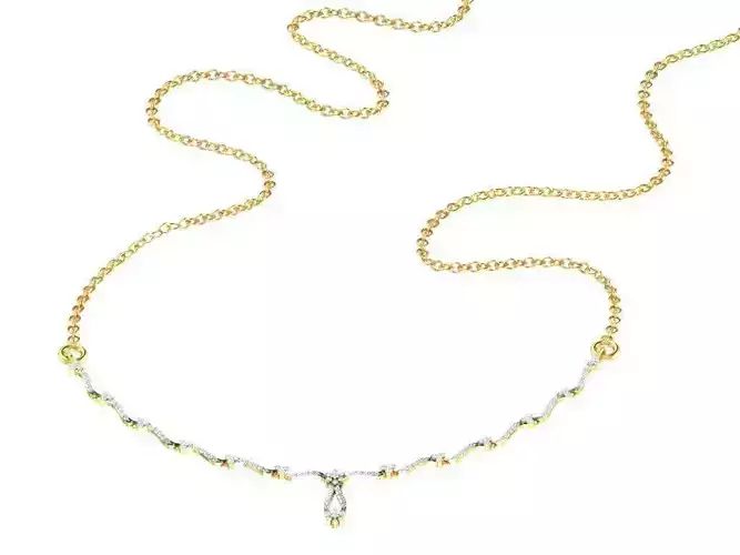 Gold Necklace With Diamonds 42
