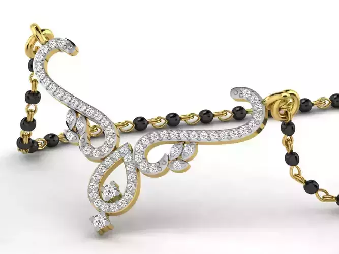 Gold Necklace With Diamonds 48