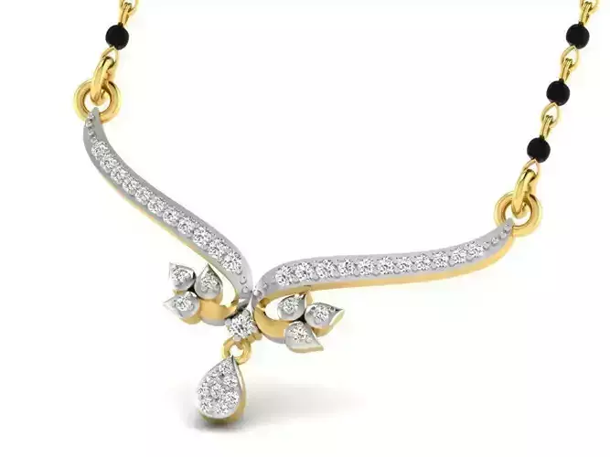 Gold Necklace With Diamonds 52