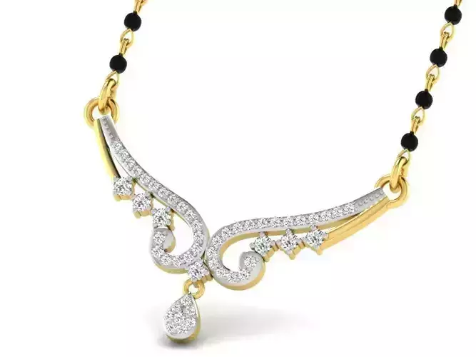 Gold Necklace With Diamonds 53