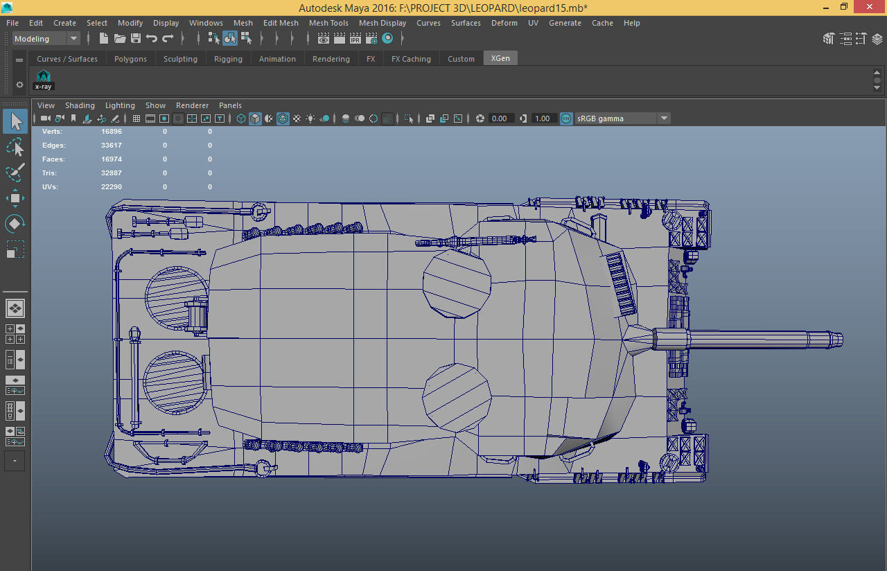 Leopard 2 tiger tank Low-poly 3D model_3
