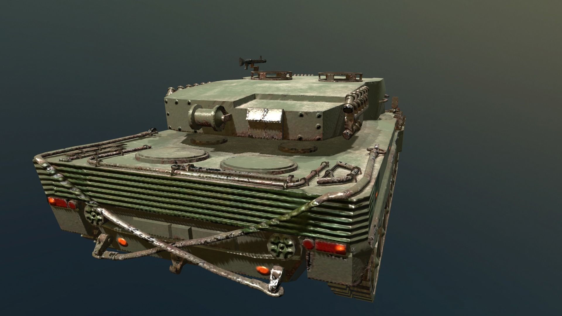 Leopard 2 tiger tank Low-poly 3D model_1