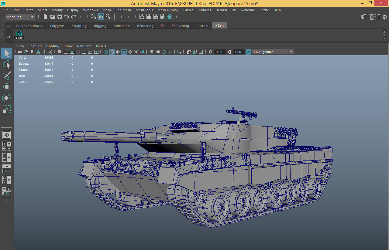 Leopard 2 tiger tank Low-poly 3D model_2