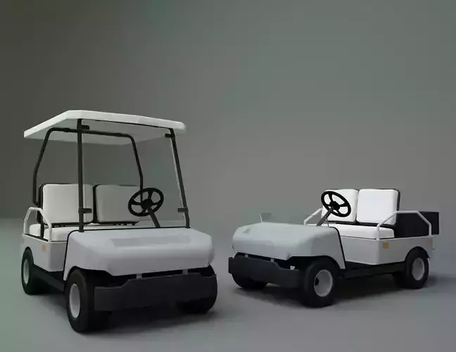 Golf Cart Low-poly 3D model
