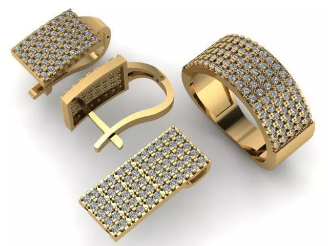 Mini set with 5 rows of stones 3D print model_0