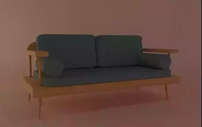 Sofa Low and High Poly